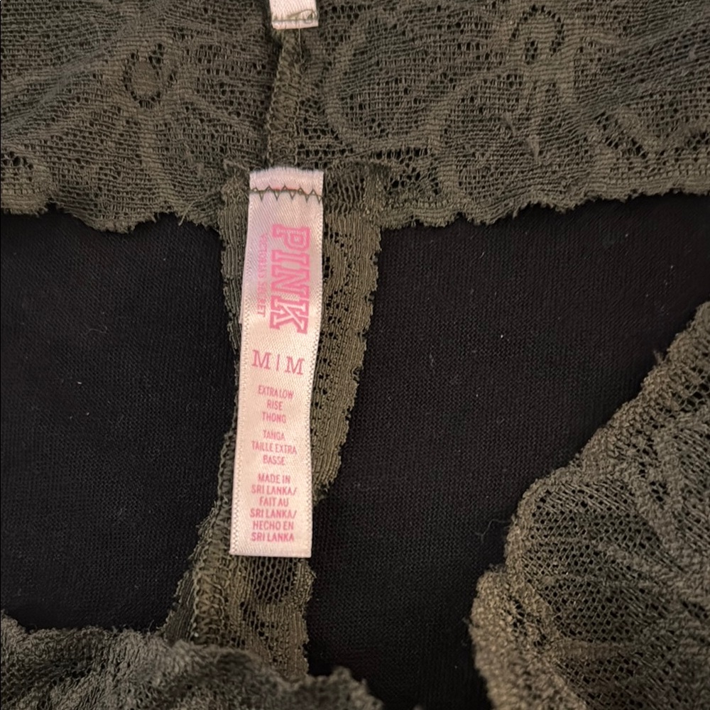 Victoria's Secret Dark Green Lace Thong - Picture 3 of 3